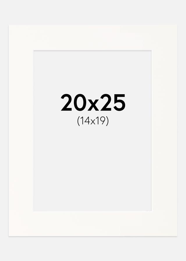 Passe-patrout Antique White Biały środek 20x25 cm (14x19)