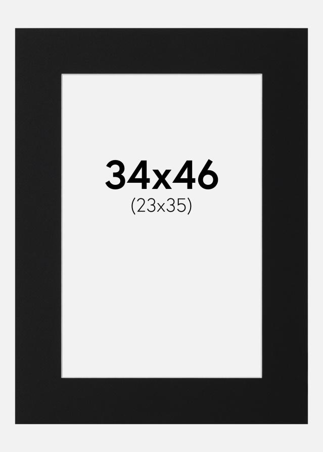 Passe-patrout Czarny Standard (Biały Rdzeń) 34x46 cm (23x35)