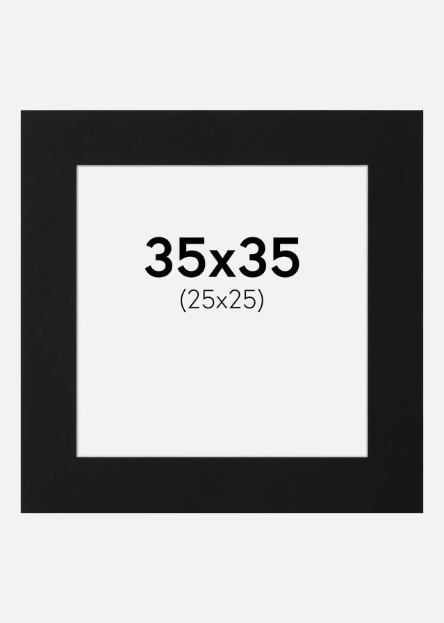 Passe-patrout Czarny Standard (Biały Rdzeń) 35x35 cm (25x25)