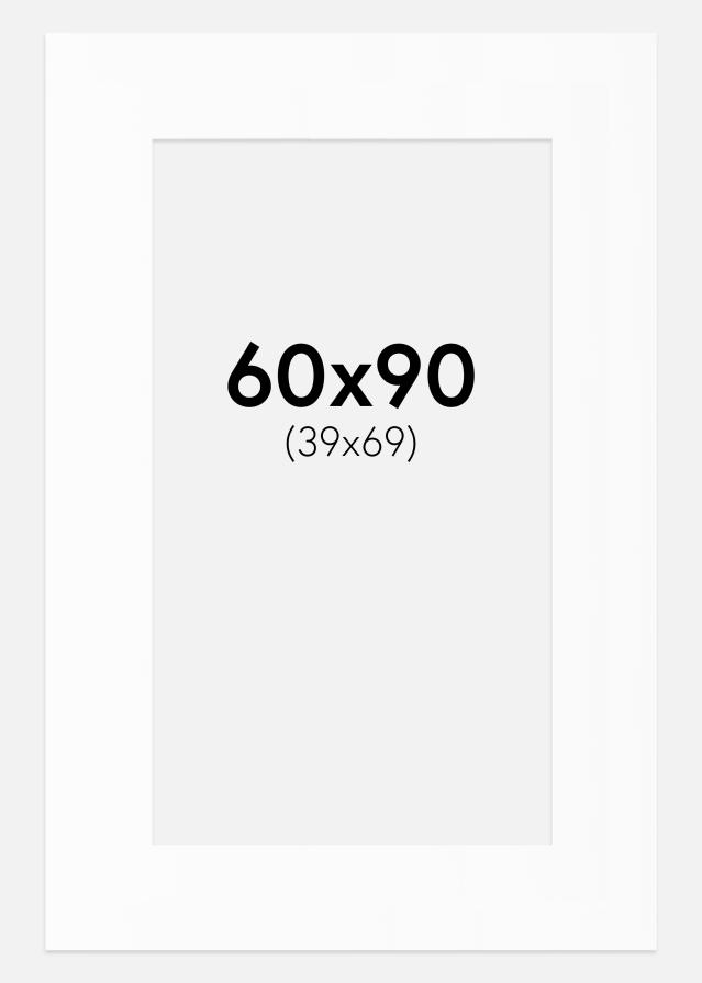 Passe-patrout Biały Standard Biały środek 60x90 cm (39x69)
