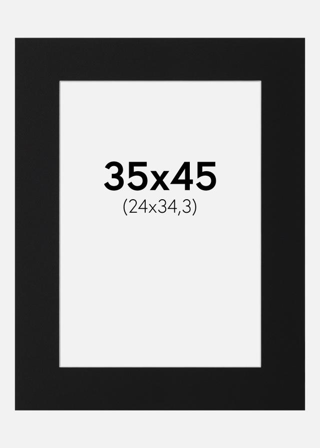 Passe-patrout Czarny Standard (Biały Rdzeń) 35x45 cm (24x34,3)