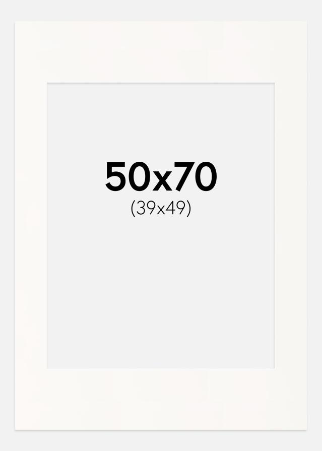 Passe-patrout Antique White Biały środek 50x70 cm (39x49)