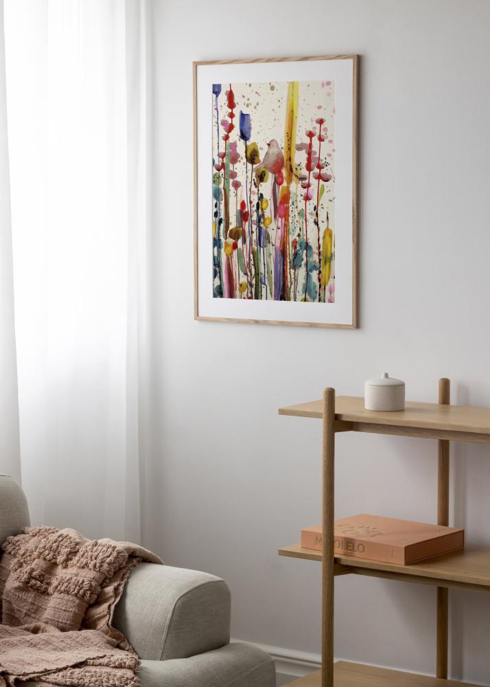 Rama Dąb wąski szkło akrylowe 32x32 cm