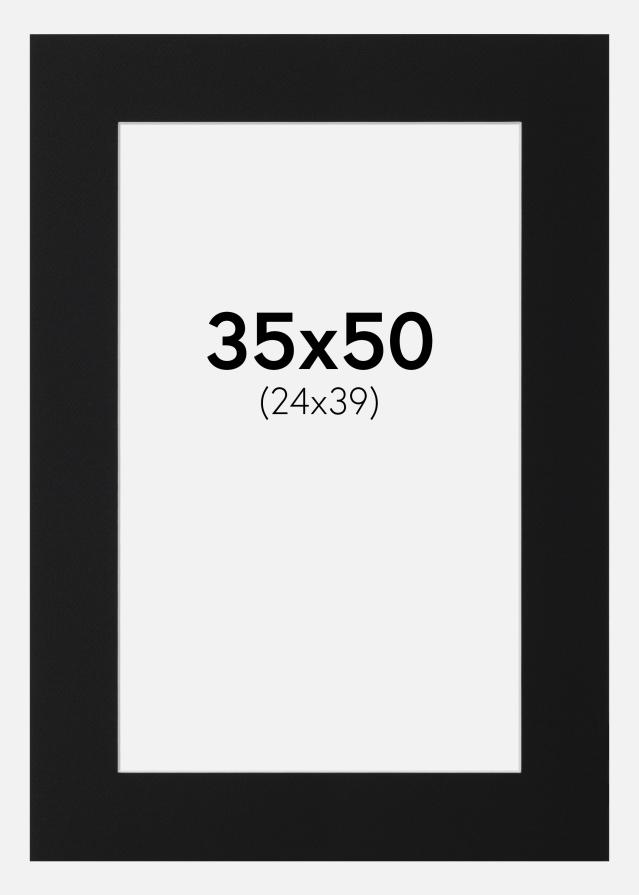Passe-patrout Czarny Standard (Biały Rdzeń) 35x50 cm (24x39)