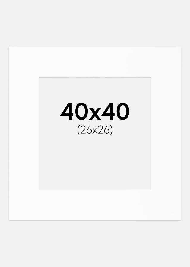Passe-patrout Biały Standard (Białe Rdzeń) 40x40 cm (26x26)