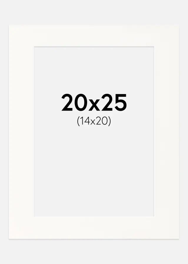 Passe-patrout Antique White Biały środek 20x25 cm (14x20)