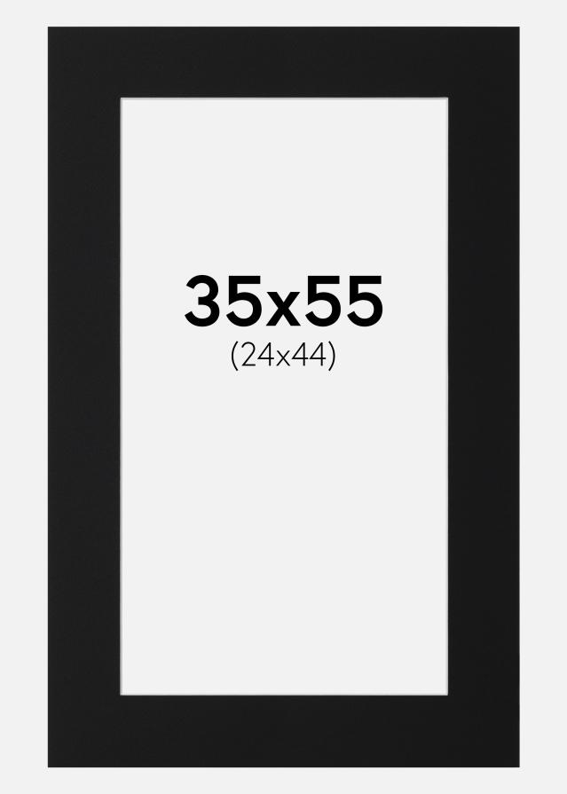 Passe-patrout Czarny Standard (Biały Rdzeń) 35x55 cm (24x44)