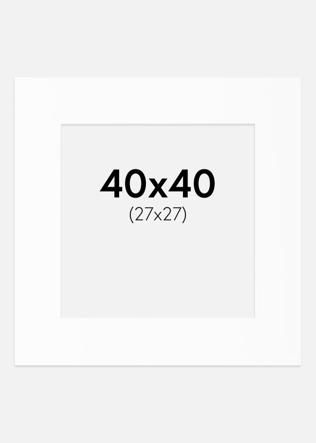 Passe-patrout Biały Standard (Białe Rdzeń) 40x40 cm (27x27)
