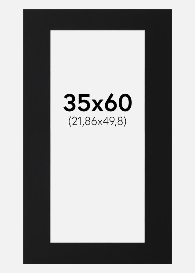 Passe-patrout Czarny Standard (Biały Rdzeń) 35x60 cm (21,86x49,8)