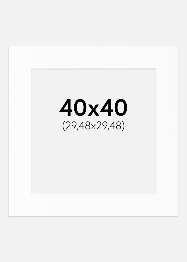 Passe-patrout Biały Standard (Białe Rdzeń) 40x40 cm (29,48x29,48)