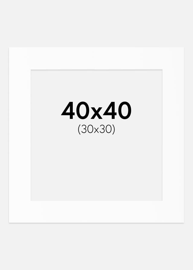 Passe-patrout Biały Standard (Białe Rdzeń) 40x40 cm (30x30)