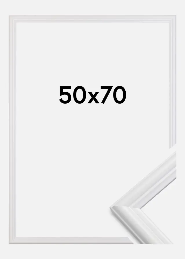 Rama Siljan Szkło akrylowe Biały 50x70 cm