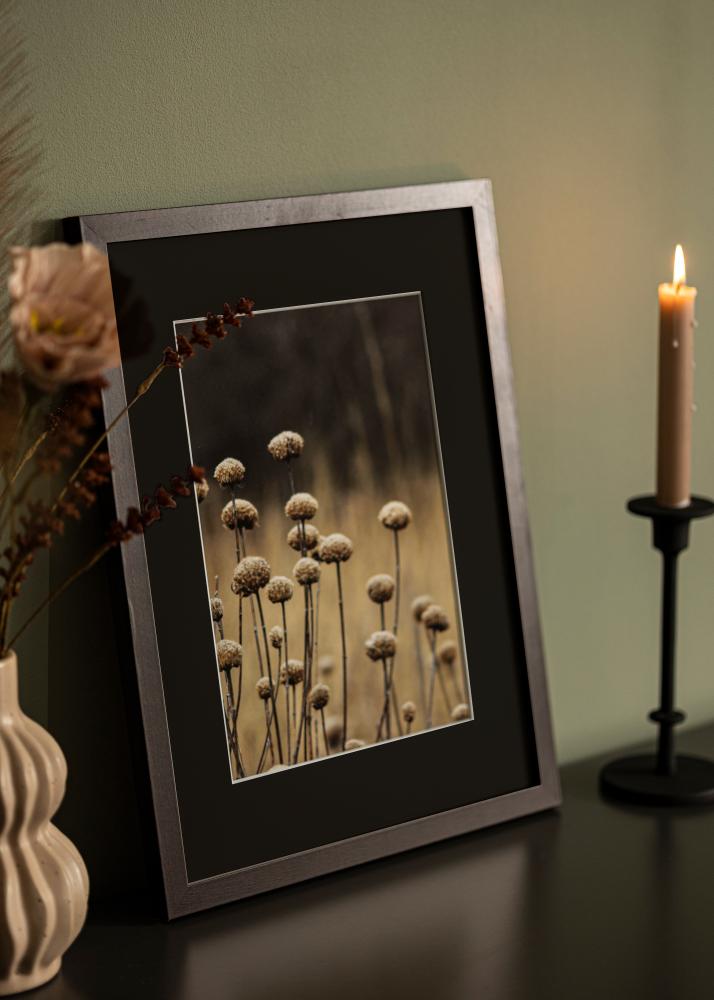 Rama Selection Orzech 70x100 cm - Passe-patrout Czarny 62x93 cm