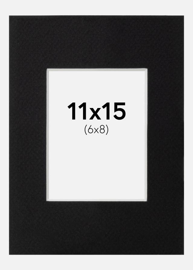 Passe-patrout Czarny Standard Biały środek 11x15 cm (6x8)