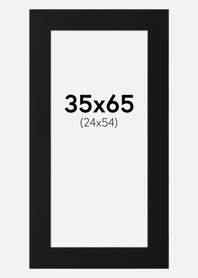 Passe-patrout Czarny Standard (Biały Rdzeń) 35x65 cm (24x54)