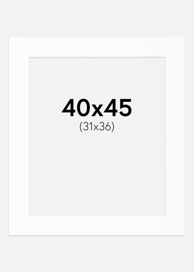 Passe-patrout Biały Standard (Białe Rdzeń) 40x45 cm (31x36)