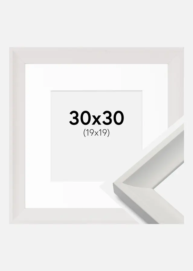 Rama Öjaren Biały 30x30 cm - Passe-patrout Biały 20x20 cm