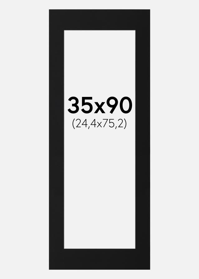 Passe-patrout Czarny Standard (Biały Rdzeń) 35x90 cm (24,4x75,2)