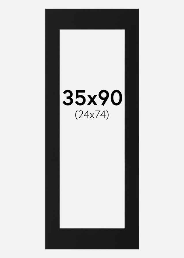 Passe-patrout Czarny Standard (Biały Rdzeń) 35x90 cm (24x74)