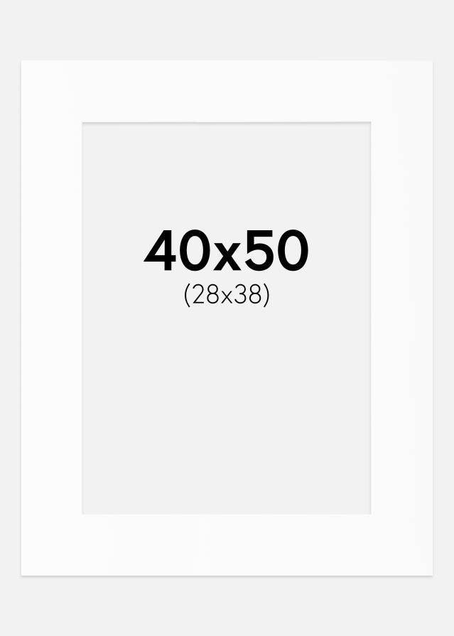 Passe-patrout Biały Standard (Białe Rdzeń) 40x50 cm (28x38)
