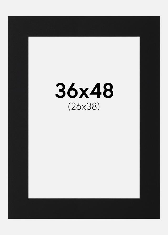 Passe-patrout Czarny Standard (Biały Rdzeń) 36x48 cm (26x38)