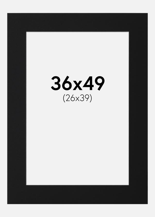 Passe-patrout Czarny Standard (Biały Rdzeń) 36x49 cm (26x39)