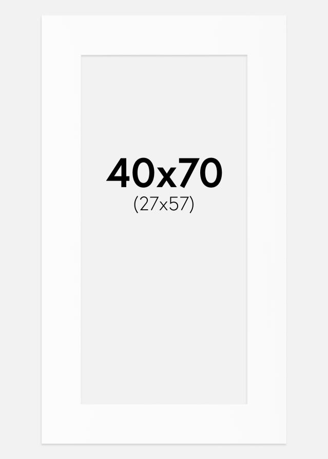Passe-patrout Biały Standard Biały środek 40x70 cm (27x57)
