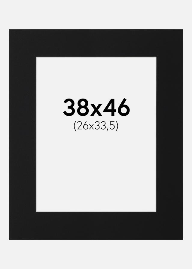 Passe-patrout Czarny Standard (Biały Rdzeń) 38x46 cm (26x33,5)