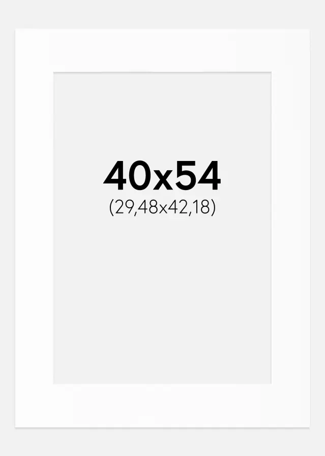 Passe-patrout Biały Standard (Białe Rdzeń) 40x54 cm (29,48x42,18)