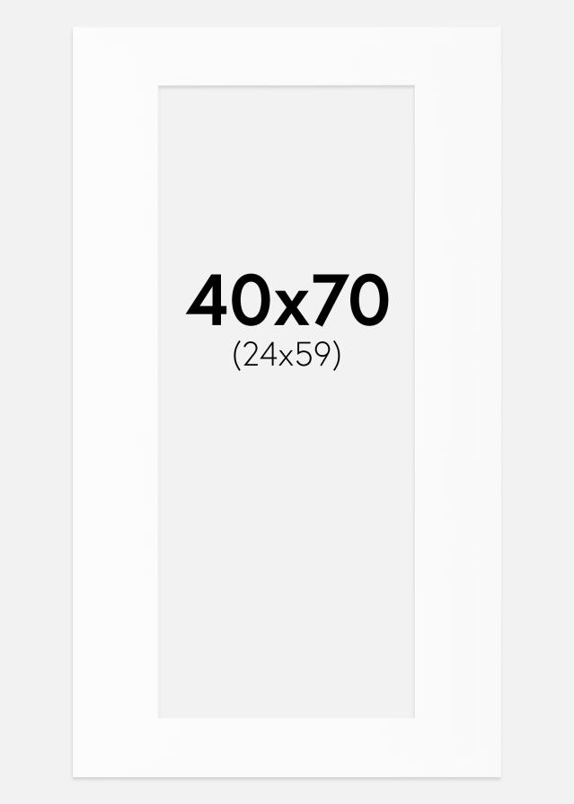 Passe-patrout Biały Standard Biały środek 40x70 cm (24x59)