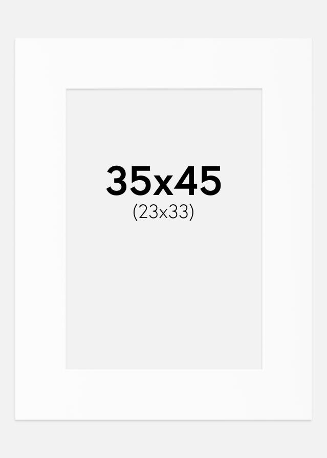 Passe-patrout Biały Standard Biały środek 35x45 cm (23x33)