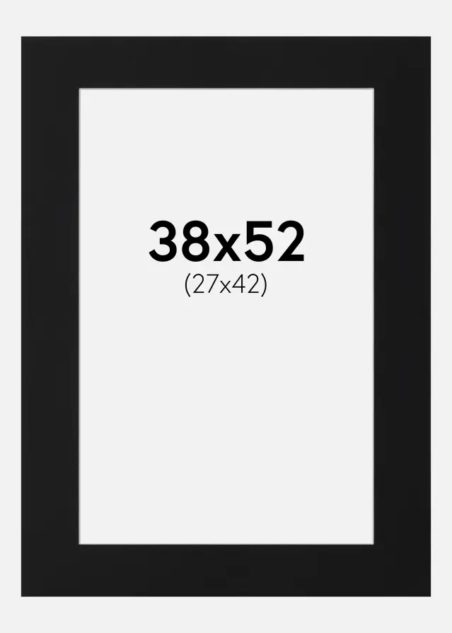 Passe-patrout Czarny Standard (Biały Rdzeń) 38x52 cm (27x42)