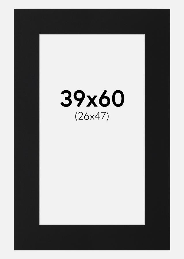 Passe-patrout Czarny Standard (Biały Rdzeń) 39x60 cm (26x47)