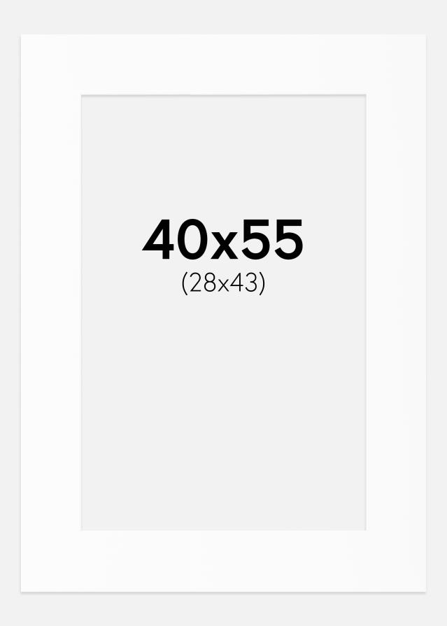 Passe-patrout Biały Standard (Białe Rdzeń) 40x55 cm (28x43)