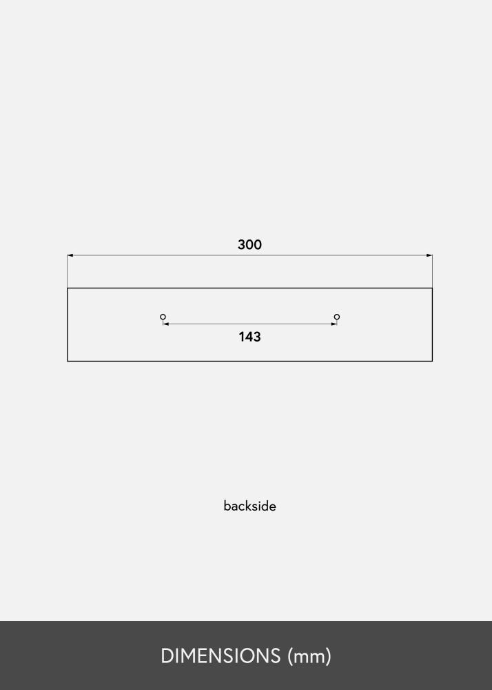 KAILA Półka na obrazy Czarna 30 cm