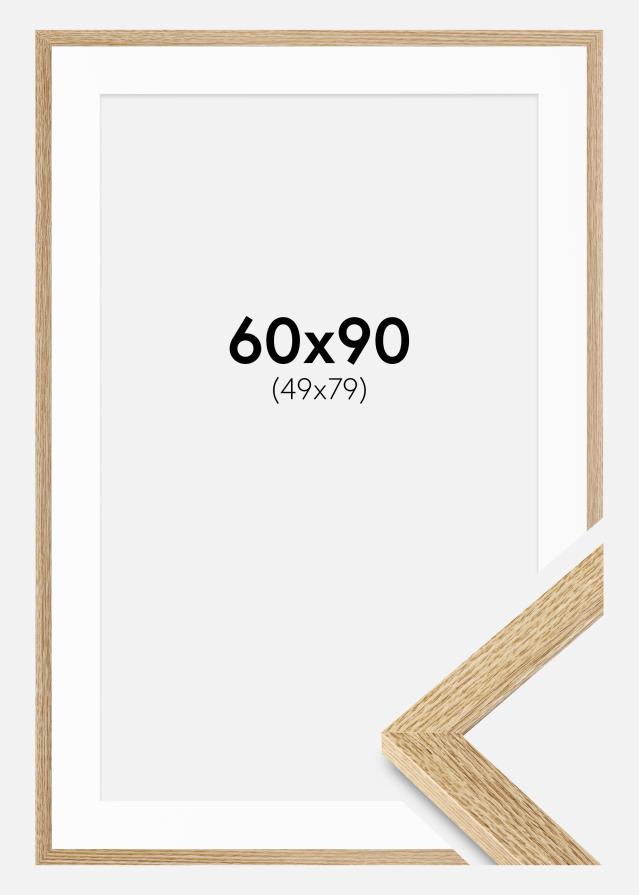 Rama Selection Dąb 60x90 cm - Passe-patrout Biały 50x80 cm