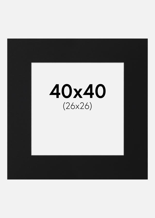 Passe-patrout Czarny Standard (Biały Rdzeń) 40x40 cm (26x26)