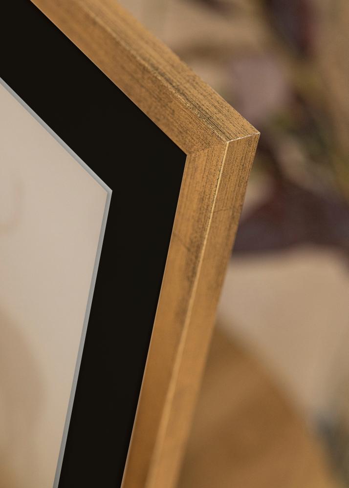 Rama Stylowy Złoty 20x30 cm - Passe-patrout Czarny 15x21 cm (A5)