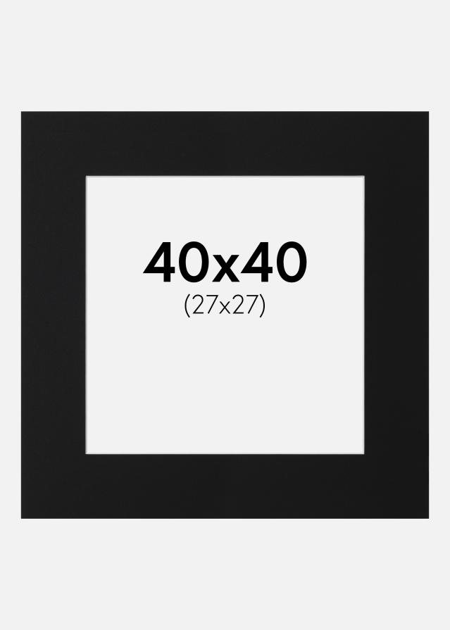 Passe-patrout Czarny Standard (Biały Rdzeń) 40x40 cm (27x27)