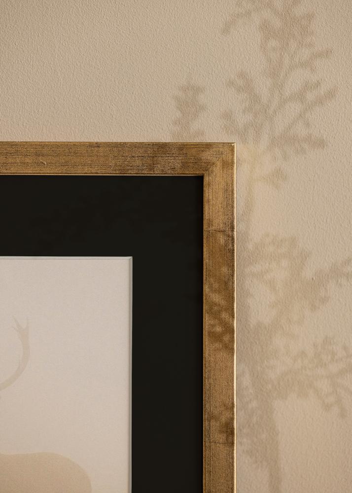 Rama Stylowy Złoty 20x30 cm - Passe-patrout Czarny 15x21 cm (A5)