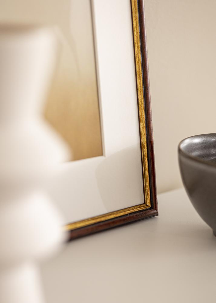 Ramka Horndal Brązowa 34x42 cm - Passe-partout Biała 25x32 cm