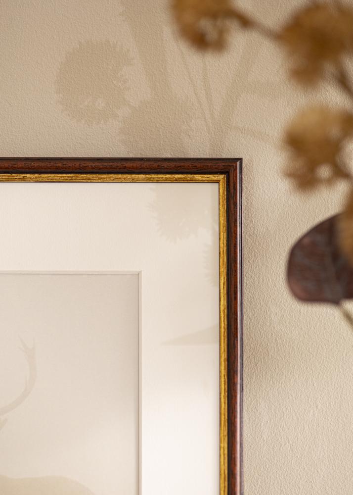 Ramka Horndal Brązowa 34x42 cm - Passe-partout Biała 25x32 cm