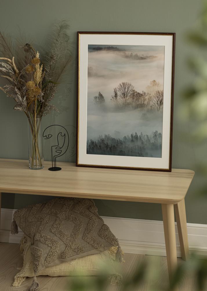 Ramka Horndal Brązowa 34x42 cm - Passe-partout Biała 25x32 cm