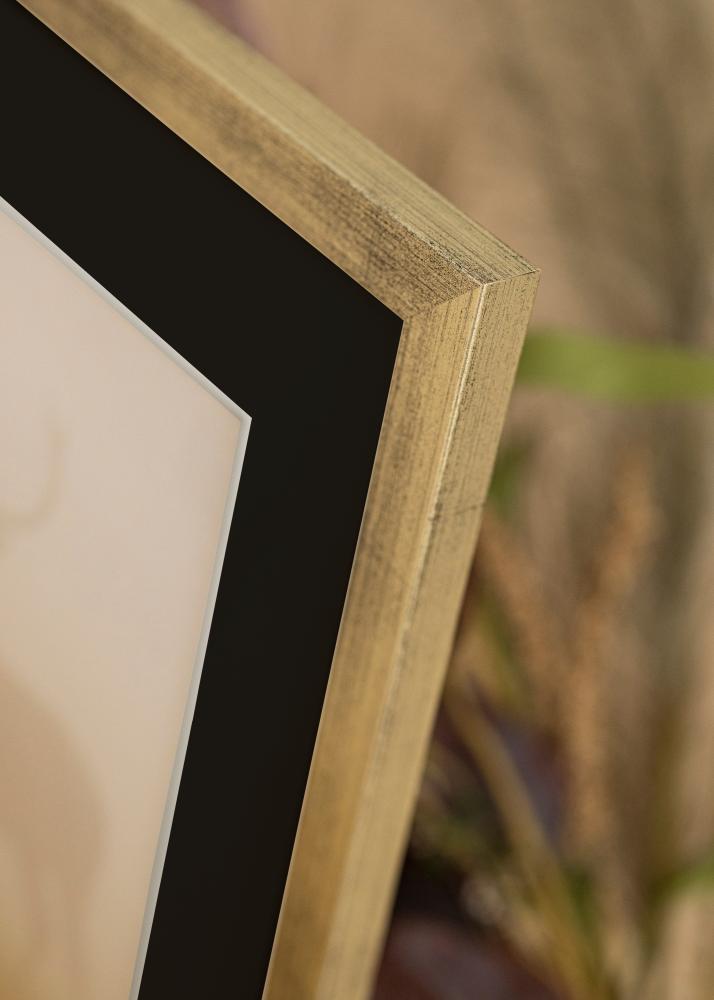 Rama Stylowy Srebrny 50x60 cm - Passe-patrout Czarny 37x46 cm