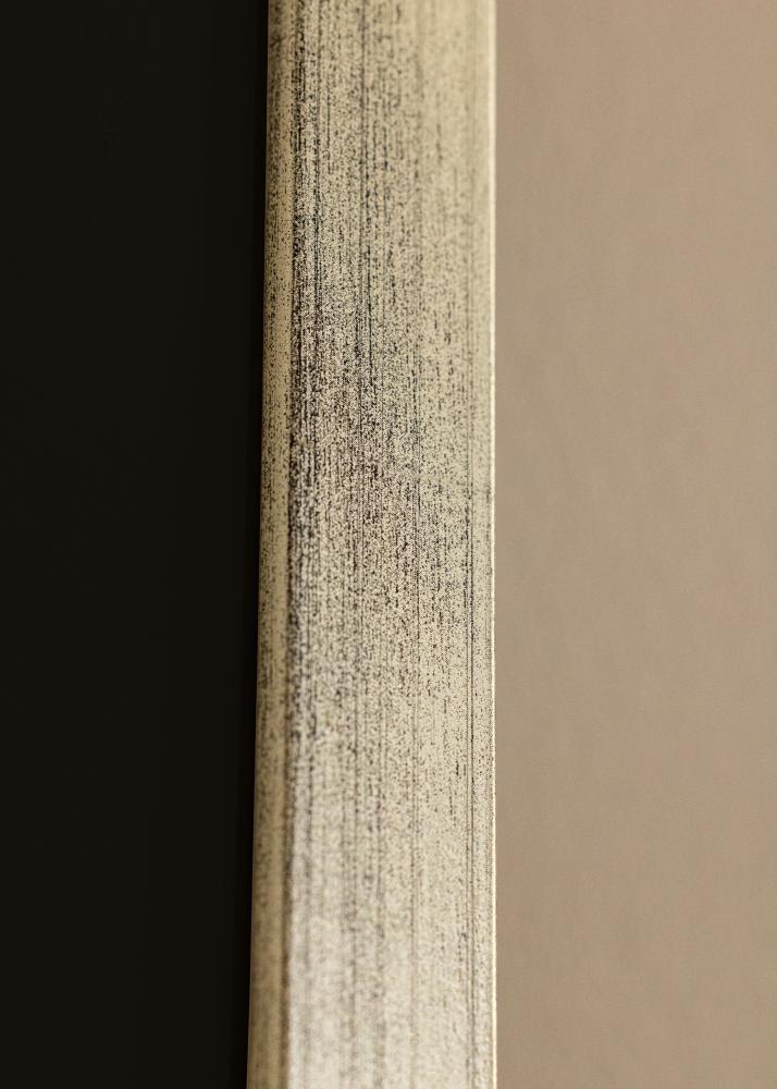 Rama Stylowy Srebrny 50x60 cm - Passe-patrout Czarny 37x46 cm