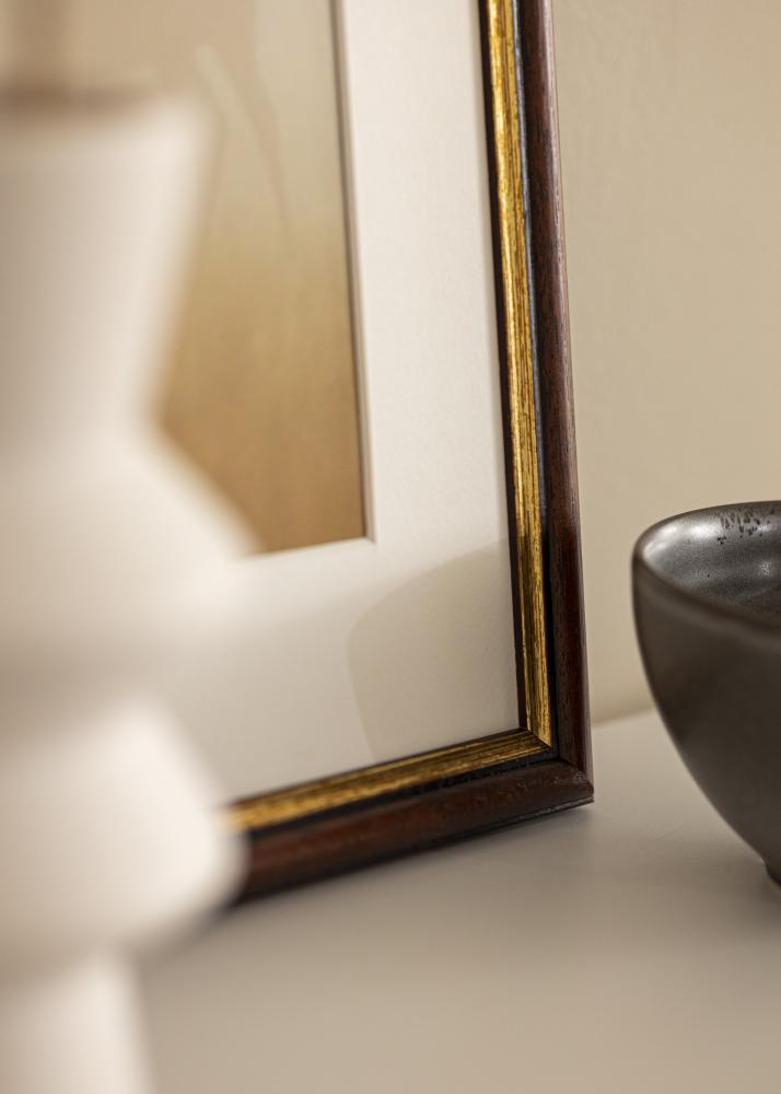 Ramka Siljan Brązowa 45x45 cm - Passe-partout Biała 34x34 cm