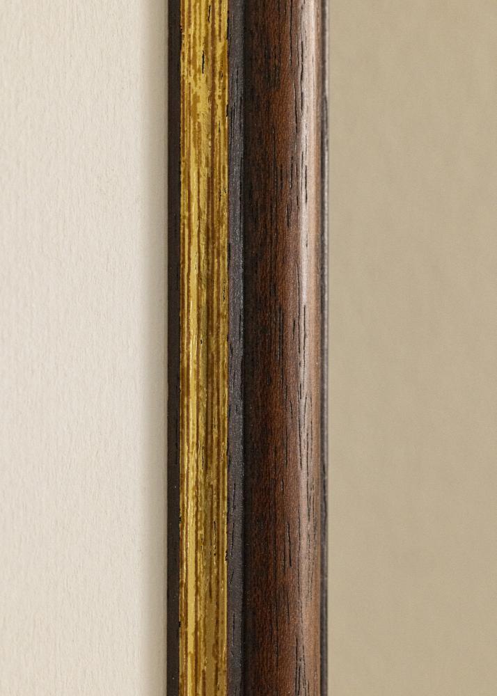 Ramka Siljan Brązowa 45x45 cm - Passe-partout Biała 34x34 cm