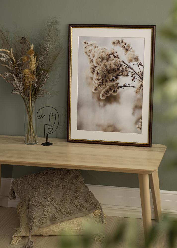 Ramka Siljan Brązowa 45x45 cm - Passe-partout Biała 34x34 cm