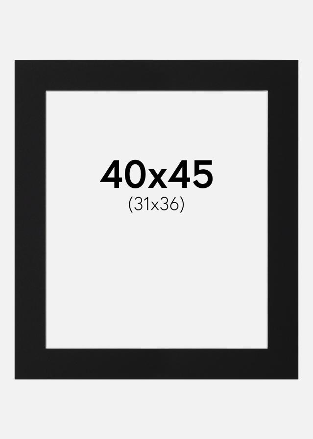 Passe-patrout Czarny Standard (Biały Rdzeń) 40x45 cm (31x36)