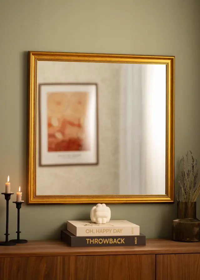 Lustro Rokoko Złoty 80x80 cm